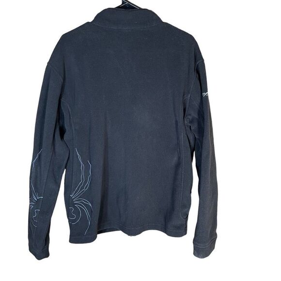 Spyder Mens Black Fleece Jacket Size Medium - Picture 9 of 10